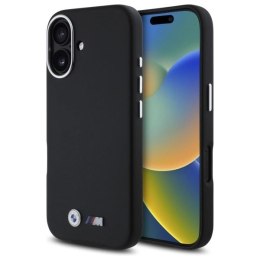 Etui BMW M Smooth Full Wrapped Metal MagSafe na iPhone 16 - czarne