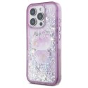 Etui Hello Kitty Liquid Glitter 50TH Anniversary Party na iPhone 16 Pro - fioletowe