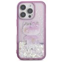 Etui Hello Kitty Liquid Glitter 50TH Anniversary Party na iPhone 16 Pro - fioletowe