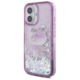 Etui Hello Kitty Liquid Glitter 50TH Anniversary Party na iPhone 16 - fioletowe