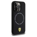 Etui Ferrari Printed Ring MagSafe na iPhone 15 Pro Max - czarne