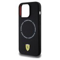Etui Ferrari Printed Ring MagSafe na iPhone 15 Pro Max - czarne