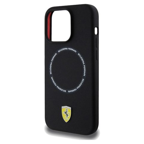 Etui Ferrari Printed Ring MagSafe na iPhone 15 Pro Max - czarne