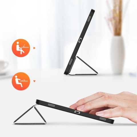 Etui z ekoskóry Dux Ducis Domo z podstawką do Samsung Tab S10+ / S9+ / S9 FE+ - czarne