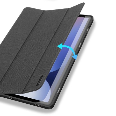 Etui z ekoskóry Dux Ducis Domo z podstawką do Samsung Tab S10+ / S9+ / S9 FE+ - czarne