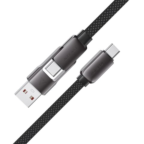 Kabel Acefast C13-05 USB-C - USB-A / USB-C 480Mb/s 3A 0.2m - czarny