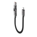 Kabel Acefast C13-05 USB-C - USB-A / USB-C 480Mb/s 3A 0.2m - czarny