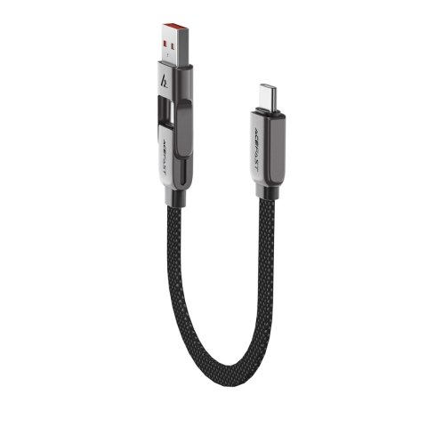 Kabel Acefast C13-05 USB-C - USB-A / USB-C 480Mb/s 3A 0.2m - czarny