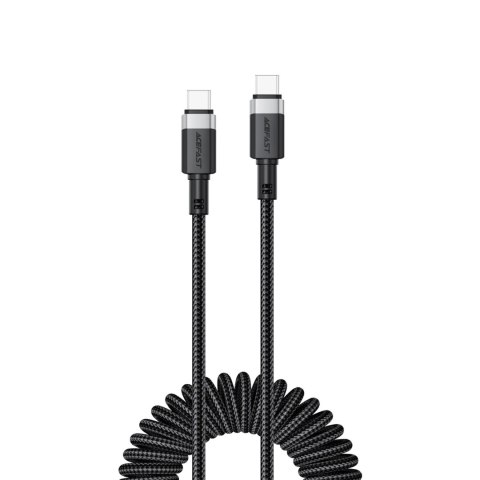 Kabel Acefast C14-03 USB-C - USB-C sprężynowy 480Mb/s 3A 1.2m - czarny