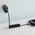 Kabel Acefast C14-04 USB-A - USB-C sprężynowy 480Mb/s 3A 1.2m - czarny