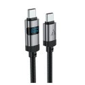 Kabel Acefast C15-03 USB-C - USB-C z wyświetlaczem 480Mb/s 60W 1,2 m - czarny