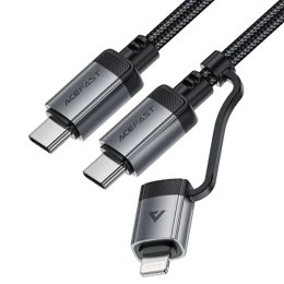 Kabel Acefast C20-01 USB-C - USB-C/Lightning 60W/30W 480Mb/s 3A 1.2m - czarny