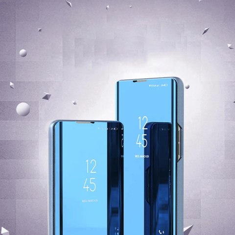 Clear View Case etui do Samsung Galaxy S25+ pokrowiec z klapką - niebieskie