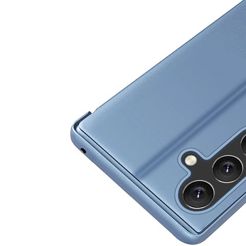 Clear View Case etui do Samsung Galaxy S25+ pokrowiec z klapką - niebieskie