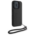 Etui BMW Signature Leather Wordmark Cord na iPhone 16 Pro Max - czarne