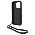 Etui BMW Signature Leather Wordmark Cord na iPhone 16 Pro Max - czarne