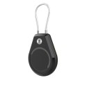 Etui na Apple AirTag wodoodporne, ze stalową linką - czarne + białe (2 sztuki)