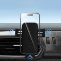 Uchwyt samochodowy Wozinsky WEDZ-3Y8S zaciskowy z ładowarką indukcyjną 15W do telefonu na kratkę nawiewu - czarny