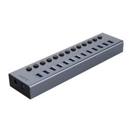 Hub Orico BT2U3-13AB 13x USB-A 3.0 z włącznikami - szary