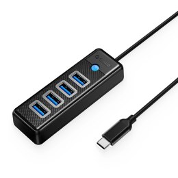 Hub Orico PW4U-C3 USB-C / 4x USB-A 3.0 - czarny