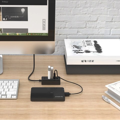 Hub Orico W5P-U2-030 4x USB-A 2.0 30cm - czarny