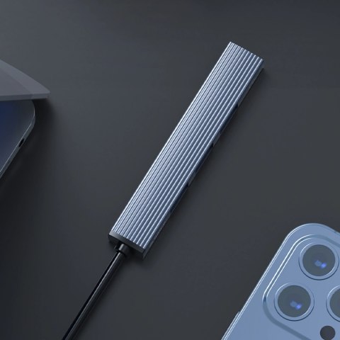 Hub USB-A Orico AH-A13 stacja dokująca 1x USB-A 3.0 + 3x USB-A 2.0 - szary