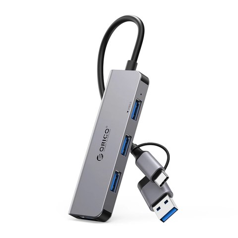 Hub USB-A/USB-C Orico YSA5-U3 stacja dokująca 3x USB-A 2.0 + 1x USB-A 3.0 - szary