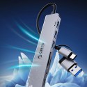 Hub USB-A/USB-C Orico YSA5-U3 stacja dokująca 3x USB-A 2.0 + 1x USB-A 3.0 - szary