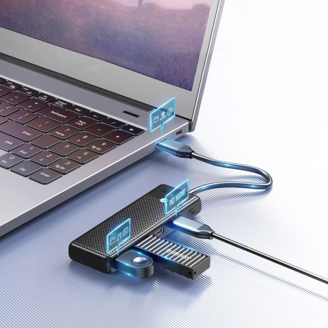 Hub USB-C Orico PAPW4A-C3 stacja dokująca 4x USB-A 3.0 - czarny