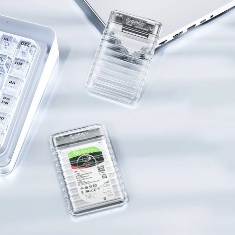 Kieszeń dyskowa Orico 2139U3-V1 2,5" HDD/SSD USB Micro-B 5Gb/s - przezroczysta