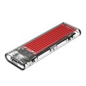 Kieszeń dyskowa Orico TCM2-C3 M.2 NVME na USB-C 10Gb/s - czerwona