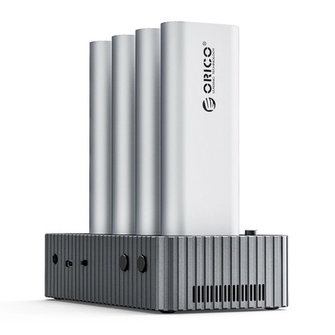 Stacja dokująca Orico IT48N-C na 4 dyski z funkcją klonowania M.2 NVME - szara