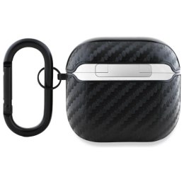 Etui BMW Carbon Double Metal Logo na AirPods 4 - czarne