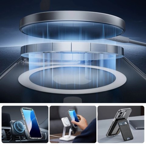 Etui ESR Classic Pro Set Halolock MagSafe na iPhone 16 - przezroczyste