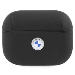 Etui BMW Geniune Leather Silver Logo na AirPods Pro 2 (2022/2023) - czarne