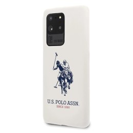 Etui US Polo Silicone Collection na Samsung Galaxy S20 Ultra - białe