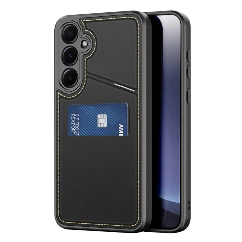Etui Dux Ducis Rafi II na Samsung Galaxy S25 z podstawką i portfelem - czarne
