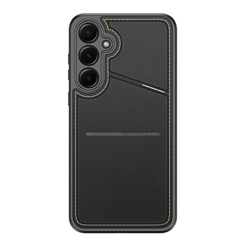 Etui Dux Ducis Rafi II na Samsung Galaxy S25 z podstawką i portfelem - czarne