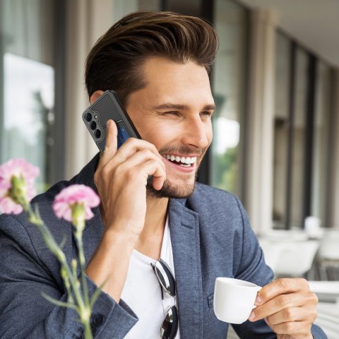 Etui Dux Ducis Rafi II na Samsung Galaxy S25+ z podstawką i portfelem - czarne