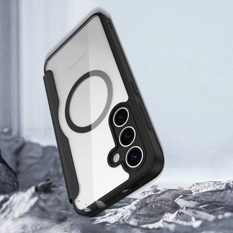 Etui Dux Ducis Skin X Pro na Samsung Galaxy S25+ z MagSafe i portfelem - czarne