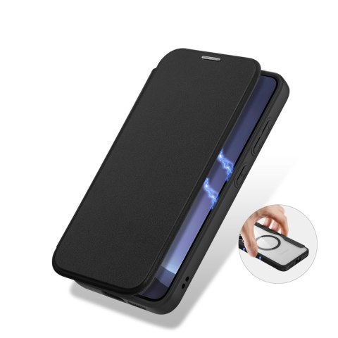 Etui Dux Ducis Skin X Pro na Samsung Galaxy S25+ z MagSafe i portfelem - czarne