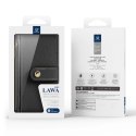 Etui skórzane Dux Ducis Lawa na Samsung Galaxy S25+ z odłączanym portfelem magnetycznym - czarne