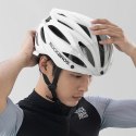 Kask rowerowy Rockbros z szybką, odpinane okulary z ochroną UV, unisex - brązowy