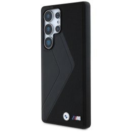 Etui BMW Leather Oversized Stripes MagSafe na Samsung Galaxy S25 Ultra - czarne