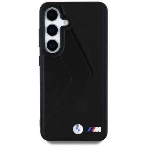 Etui BMW Leather Oversized Stripes MagSafe na Samsung Galaxy S25- czarne