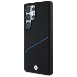 Etui BMW Leather Textured and Smooth MagSafe na Samsung Galaxy S25 Ultra - czarne