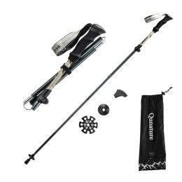 Kijek trekkingowy Qunature nordic walking aluminiowy 110 - 130 cm 1 szt. - brązowy