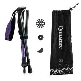 Kijek trekkingowy Qunature nordic walking aluminiowy 110 - 130 cm 1 szt. - fioletowy