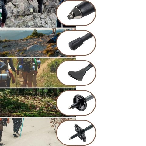 Kijek trekkingowy Qunature nordic walking aluminiowy 110 - 130 cm 1 szt. - fioletowy