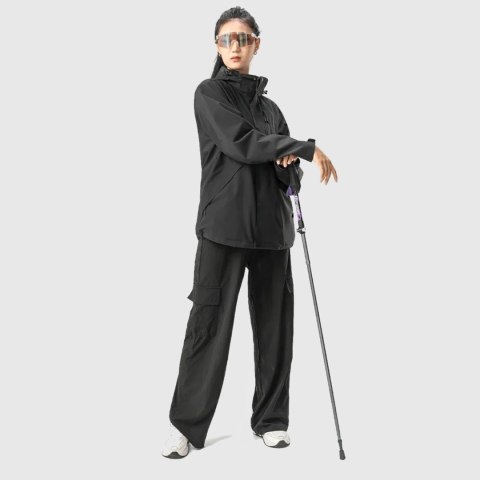 Kijek trekkingowy Qunature nordic walking aluminiowy 110 - 130 cm 1 szt. - fioletowy
